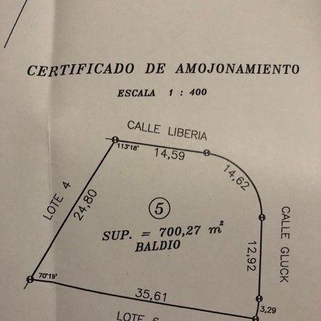 LOTE EN EL CORAZON DE VILLA DEL LAGO DE 700M  RECIBO AMAROK