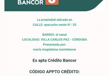 CASA APTA BANCOR